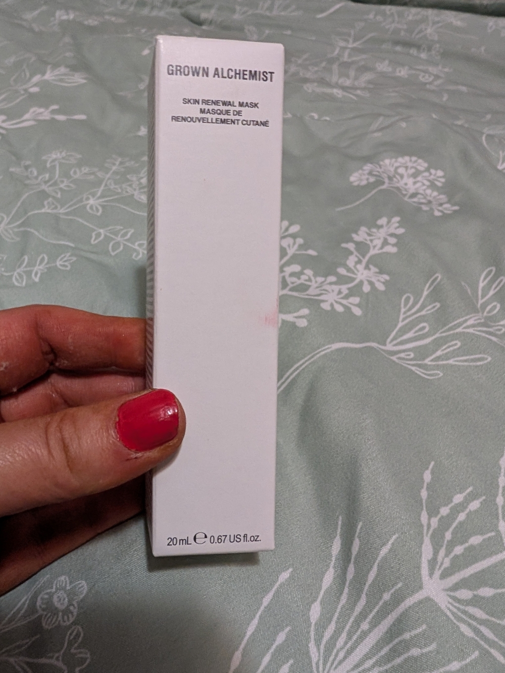 Grown Alchemist Skin Renewal Mask - White box with Red nail accent